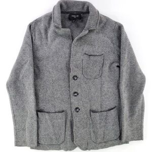 Porter & Ash London Cardigan Wool Blend Sweater 3 Button Mens L
